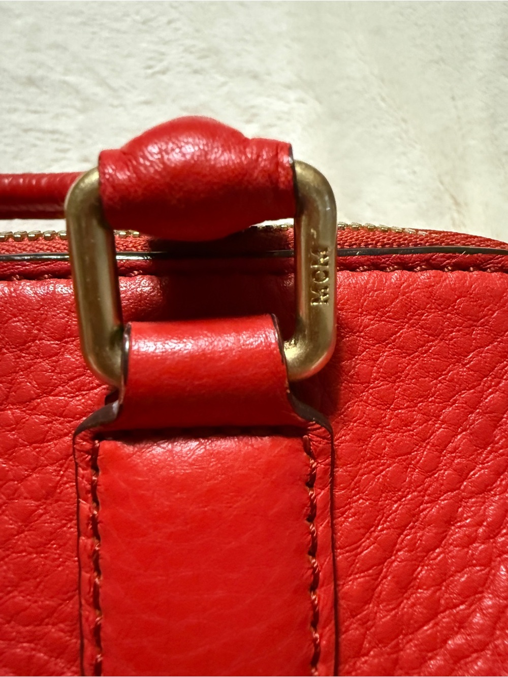 MCM Red Leather Bag - Picture 4 of 12